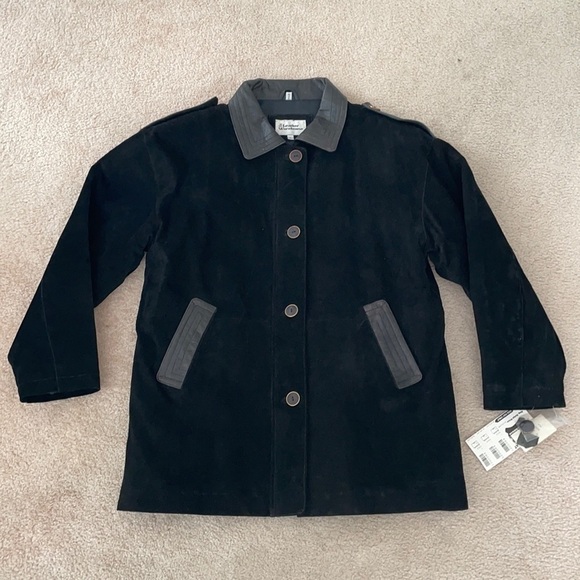 Vintage Jackets & Blazers - The Leather Warehouse suede and leather 1990s Y2K  new with tags dead stock coat